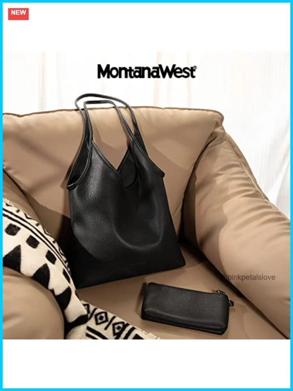 Soft Faux Leather Slouchy Hobo Shoulder Bag Tote